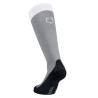 Meias unissexo Equestro Basic em tecido técnico - Cinza gelado / branco