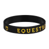 Pulseira de silicone Equestro - Preto / amarelo
