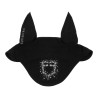 Boné Equestro em tecido técnico com logótipo em strass - Preto / preto