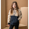 Casaco polar Borg infantil com fecho, Horseware AA Lori - Areia / marinho