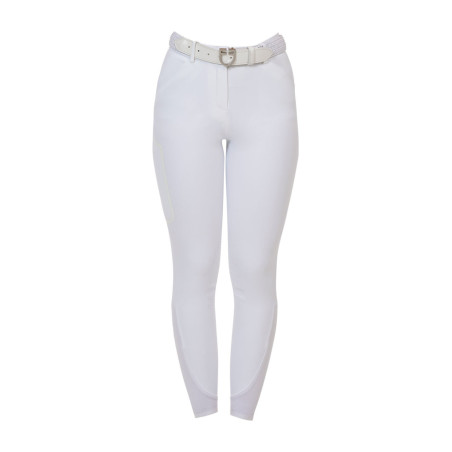 Calças mulher slim fit Equestro Ridertechnology costuras termo-seladas