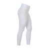 Leggings feminina Equestro Ridertechnology cintura alta full grip - Branco