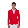 Casaco de concurso masculino Equestro Ridertechnology costuras seladas a quente - Vermelho risco elevado