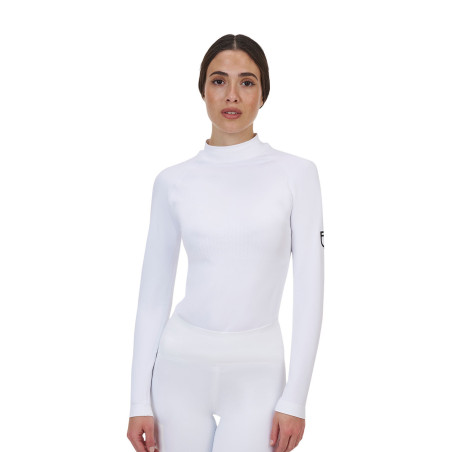 Camiseta térmica feminina Equestro Ridertechnology de manga comprida