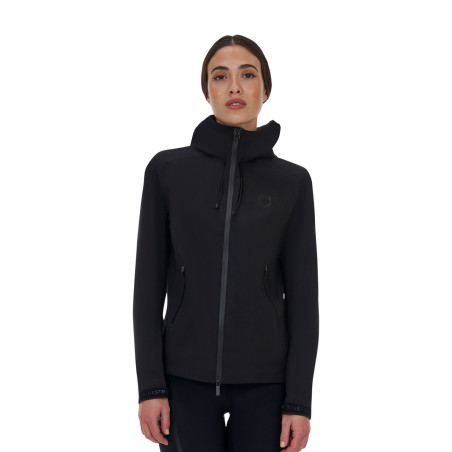 Casaco softshell feminino Equestro Ridertechnology impermeável com zíper
