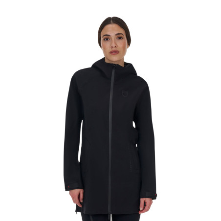 Casaco softshell feminino Equestro Ridertechnology impermeável longo