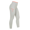 Leggings femininos com decorações perfuradas - Névoa do porto / flor do deserto