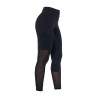 Leggings feminino full grip com inserções perfuradas - Preto