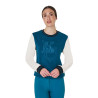 Sweatshirt mulher EQ gola redonda - Azul coral / branco antigo