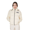 Casaco acolchoado feminino 3 em 1 com inserções removíveis - Branco antigo