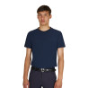 T-shirt de treino masculina em tecido técnico com microfuros - Blazer marinho