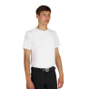 T-shirt de treino masculina em tecido técnico com microfuros - Branco