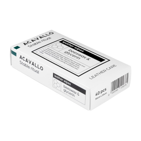 Toalhitas de couro com cera de abelha 40 unid