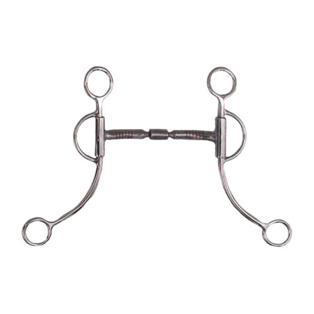 Freio Western inox com semissaliê hastes longas