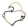 Hackamore Curto Ferro Brunito Rawhide Pool's - Preto / dourado