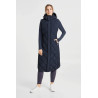 Colete acolchoado longo feminino Gem Waxy B Vertigo - Saudação Marinha