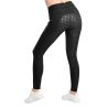 Calças de Montar MOVeronica Golden Quartz Crystaltape com bolsos para telemóvel Nougat Brown F/G Montar - Preto