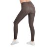 Calças de Montar MOVeronica Golden Quartz Crystaltape com bolsos para telemóvel Nougat Brown F/G Montar - Peónia negra
