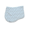 Almofada de sela de salto Nougat Brown com cristais Montar - Branco