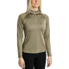 MoErica Polo de Inverno de Manga Comprida com Quarter Zip Dusty Rose Montar - Verde empoeirado
