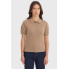 Polo pulôver Harcour Cherry feminino - Moca