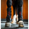 Parelha de ligaduras para patas Horseware com terapia de luz vermelha LED - Preto / preto