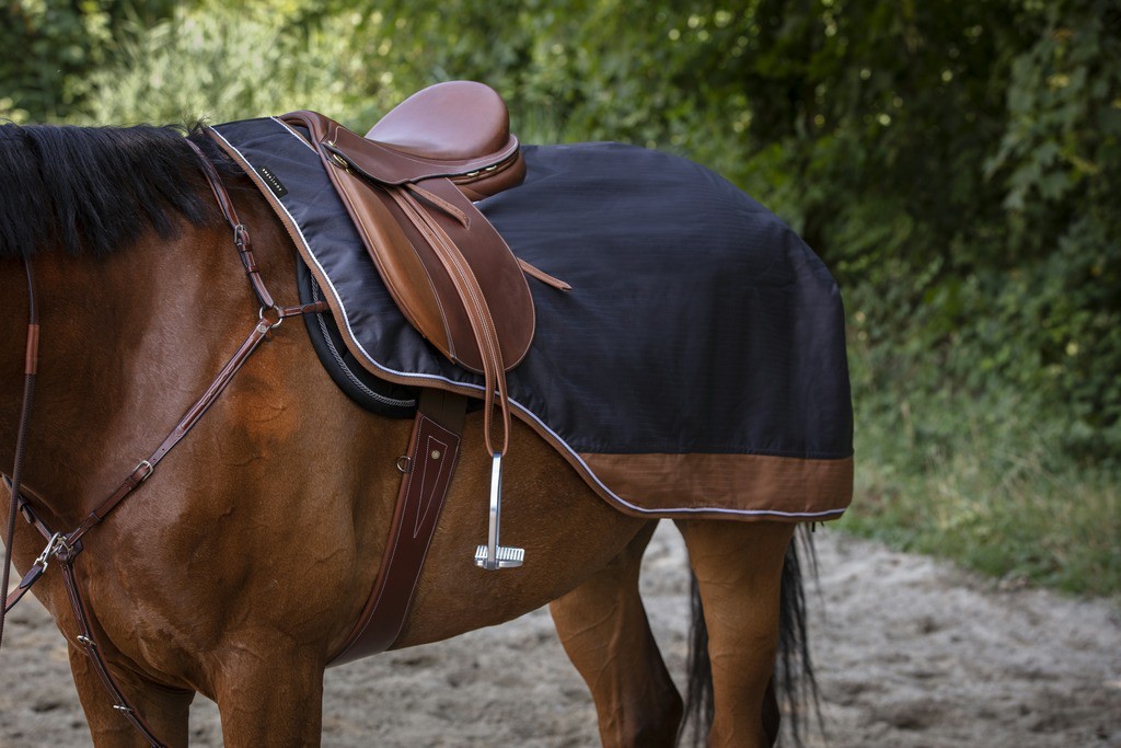 Cobre-rins Equithème Tyrex 600 D Cinza / marrom Cinzento