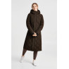 Gem Waxy casaco comprido acolchoado feminino B Vertigo mulher - Café turco