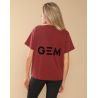 Camiseta GEM Eclair - Bordô / logótipo preto