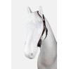 bridão western de uma orelha com decoração em rawhide - Castanho