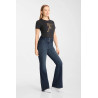Eleanor jean western evasê para mulher Horze - Denim escuro