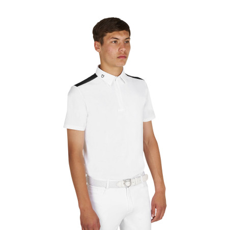 Polo de competição masculina slim fit manga curta Equestro homem