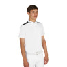 Polo de competição masculina slim fit manga curta Equestro homem - Branco
