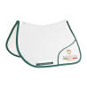 Manta de sela salto com logo bordado Equestro X Fise 100 - Branco / verde sálvia profundo