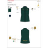 Colete feminino slim fit Equestro X Fise 100 mulher - Verde sálvia profundo / floresta azul
