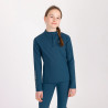 Camisola térmica de manga comprida de inverno Aubrion Equestrian jovem cavaleiro - Azul estate