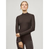 Polo de gola alta Tommy Hilfiger Equestrian Ava feminino - Cacau