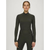 Polo de gola alta Tommy Hilfiger Equestrian Ava feminino - Camuflado verde