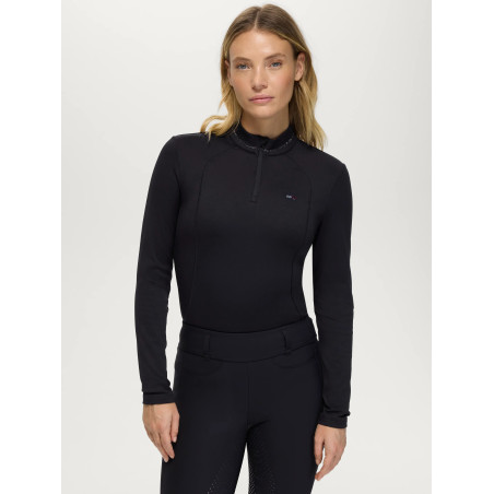 Top de Treino Cady Mulher 1/4 Zip com Strass Tommy Hilfiger Equestrian