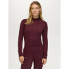 Top de Treino Cady Mulher 1/4 Zip com Strass Tommy Hilfiger Equestrian - Borgonha escuro
