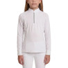 Camisa de concurso menina clássica mangas compridas glitter Rosa velho tamanho 160 criança - Branco