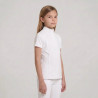 Camisa de competição clássica para menina de mangas curtas branca tamanho 160 criança - Branco