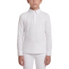Camisa de concurso menino clássica mangas compridas branca tamanho 160 criança - Branco