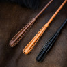 Chic chicote de salto liso em couro integral castanho-claro 65 cm - Castanho claro