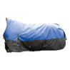 Cobertura highneck HKM Norwich 600D 100g - Azul cobalto / cinzento
