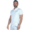 Polo Masculino Cartago de mangas curtas Flags & Cup - Branco