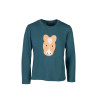 Polo de manga comprida Amina HKM - Petróleo