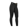 Leggings infantis de cintura alta full grip com passadores Equestro criança - Preto