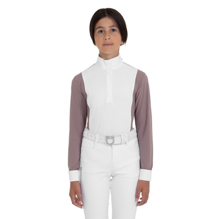 Polo de concurso para menina com perfurações Equestro criança