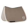 Manta debaixo para dressage com matelassê em ondas Equestro - Calçada / branco antigo
